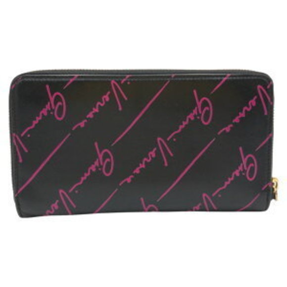 Versace leather black long Wallet pink - Picture 1 of 8